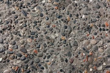 colorful texture of mixed pebble close up