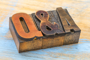 Questions and answers acronym in woodtype