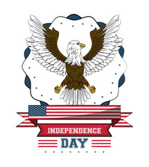 USA independence day card vector illustration graphic design