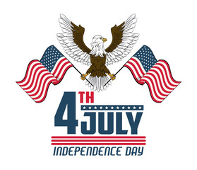 USA independence day card vector illustration graphic design