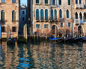 Obraz premium Grand Canal and Gondolas, Venice, Italy