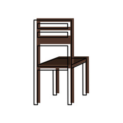wooden chair classic furniture image vector illustration