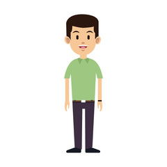 Young man cartoon vector illustration graphic design