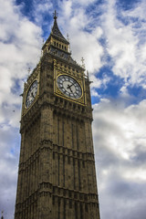 Fototapeta na wymiar Big Ben against the blue sky. London, UK.