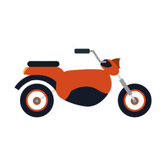 Small motorcycle cartoon vector illustration graphic design