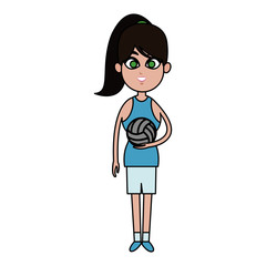 Woman voleyball player vector illustration graphic design