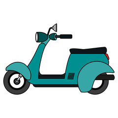 Scooter motorcycle cartoon vector illustration graphic design