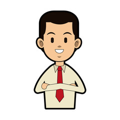 Young businessman cartoon icon vector illustration graphic design