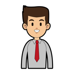 Young businessman cartoon icon vector illustration graphic design