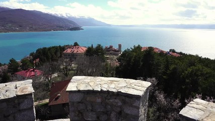 St. Clement Church against Ohrid Lake, Macedonia