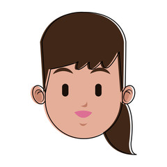 Fototapeta premium Woman face cartoon vector illustration graphic design