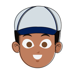 Baseball player cartoon icon vector illustration graphic design