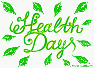 Background with Health Day banner. Illustration.