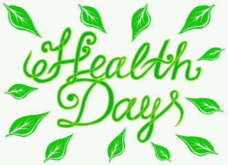 Background with Health Day banner. Illustration.