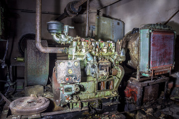 Diesel generator in bomb shelter