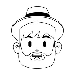 Man face cartoon vector illustration graphic design