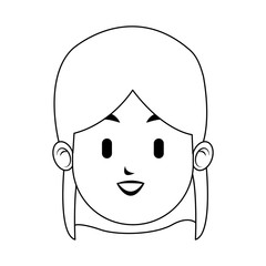 Woman face cartoon vector illustration graphic design