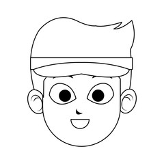 Obraz na płótnie Canvas Man face cartoon vector illustration graphic design