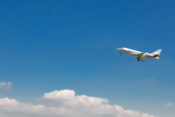 Fototapeta na wymiar Aviation background, flight of airplane and ground control radar at the airport