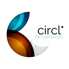 Clean professional colorful circle business icon