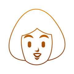 Woman face cartoon vector illustration graphic design