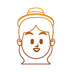 Woman face cartoon vector illustration graphic design