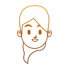 Woman face cartoon vector illustration graphic design