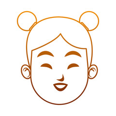 Woman face cartoon vector illustration graphic design