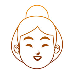 Woman face cartoon vector illustration graphic design