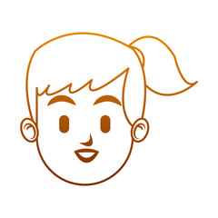 Woman face cartoon vector illustration graphic design