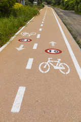 Obraz premium Bicycle lanes on Sardinia island, Italy