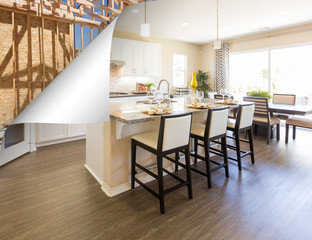 Custom Kitchen with Page Corner Flipping to Construction Framing