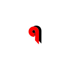 letter q with shadow logo vector