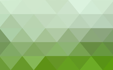 Light Green vector polygonal design pattern. Consist of gradient triangles in origami style.