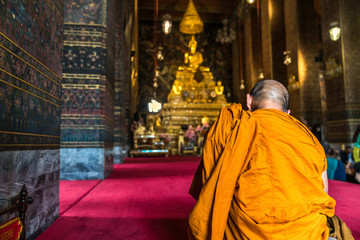 Monk buddism Temple Thailand
