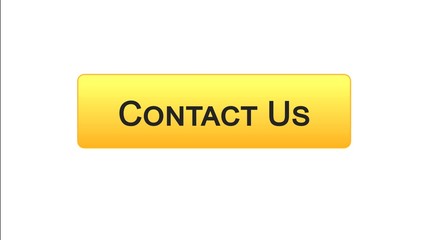 Contact us web interface button orange color business communication, help