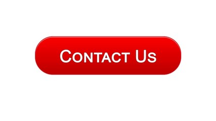 Contact us web interface button red color business communication, help, feedback
