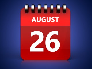 3d 26 august calendar