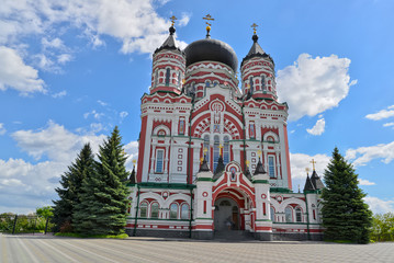 Fototapeta na wymiar The Orthodox Christian Cathedral of St. Pantaleon in Kyiv, Ukraine