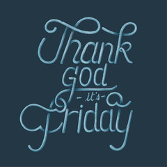 Thank God it's Friday illustration