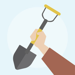 Illustration of shovel icon