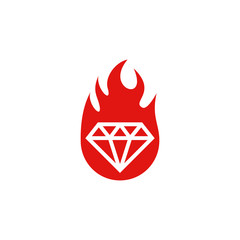 Diamond Fire Logo Icon Design