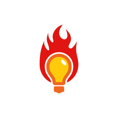 Idea Fire Logo Icon Design