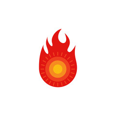 Sun Fire Logo Icon Design