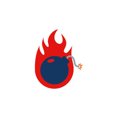 Bomb Fire Logo Icon Design