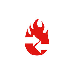Arrow Fire Logo Icon Design