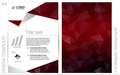 Dark Red vector  layout for Leaflets.