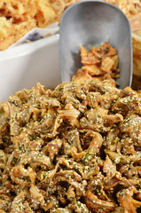 Dried fish at the market in taiwan        