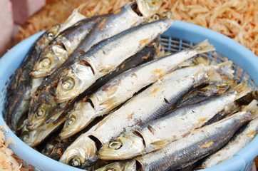 Fototapeta premium Dried fish at the market in taiwan