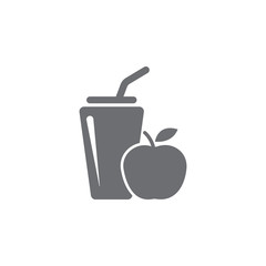 Obraz premium Apple juice icon. Simple element illustration. Apple juice symbol design template. Can be used for web and mobile